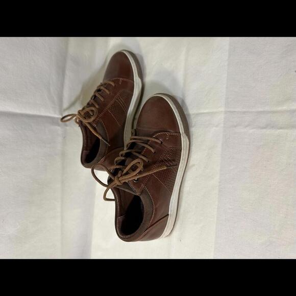Kids' Brown Leather Sneaker Oxfords - Size 11 - Picture 3 of 8